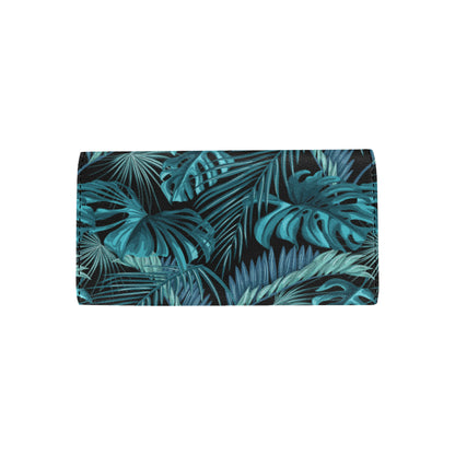 Palm Leaf Pattern Print Design A03 Women's Trifold Wallet