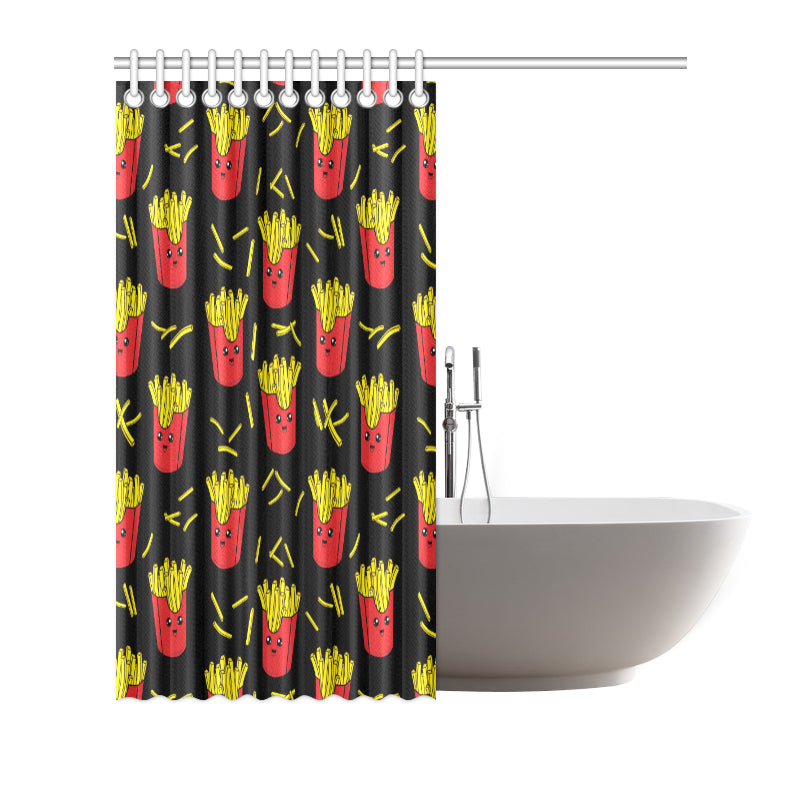 French Fried Pattern Print Design 03 Shower Curtain