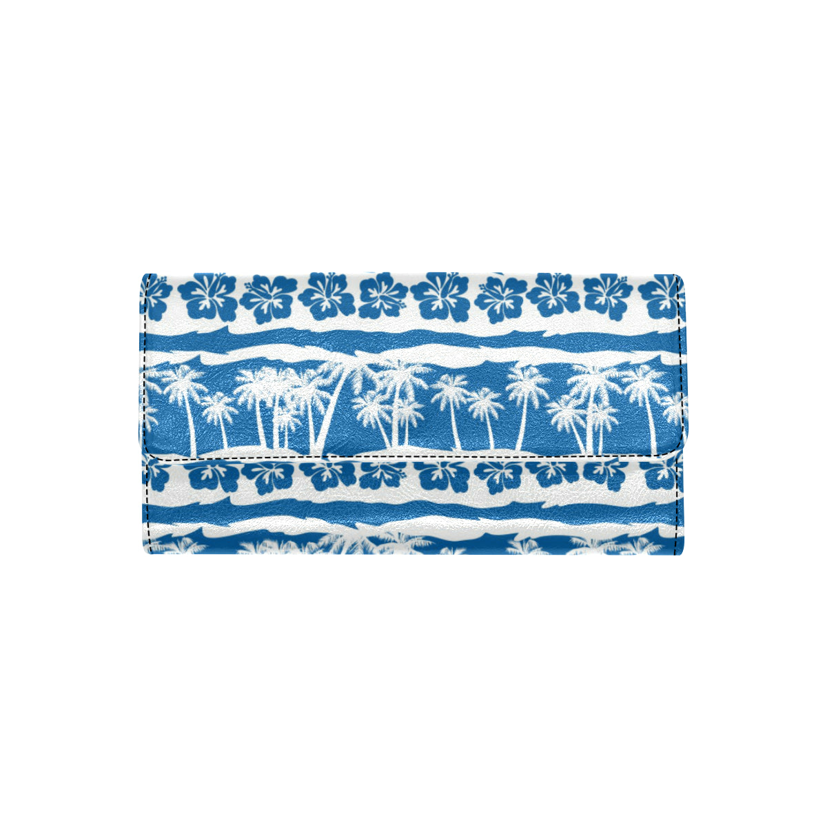 Hawaiian Themed Pattern Print Design H021 Women's Trifold Wallet