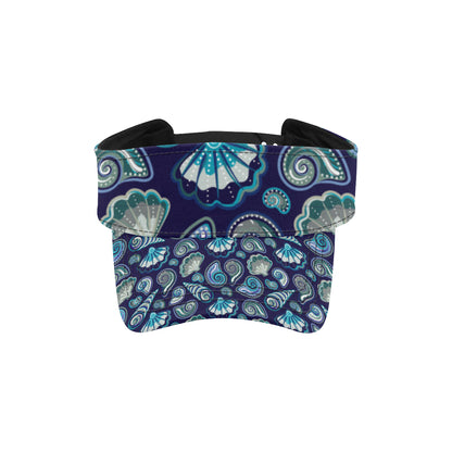 Beach Seashell Blue Print Unisex Sun Visor