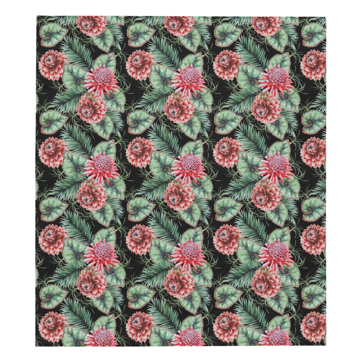 Dahlia Pattern Print Design DH06 Premium Quilt