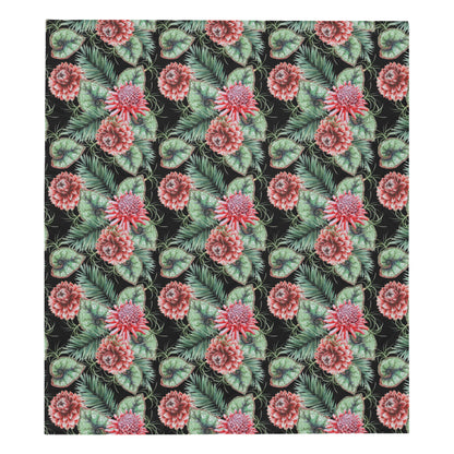 Dahlia Pattern Print Design DH06 Premium Quilt