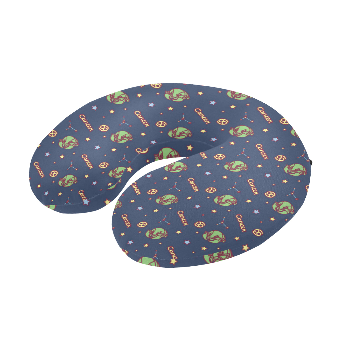 Cancer Zodiac Pattern Print Design 03 U-Shaped Travel Neck Pillow