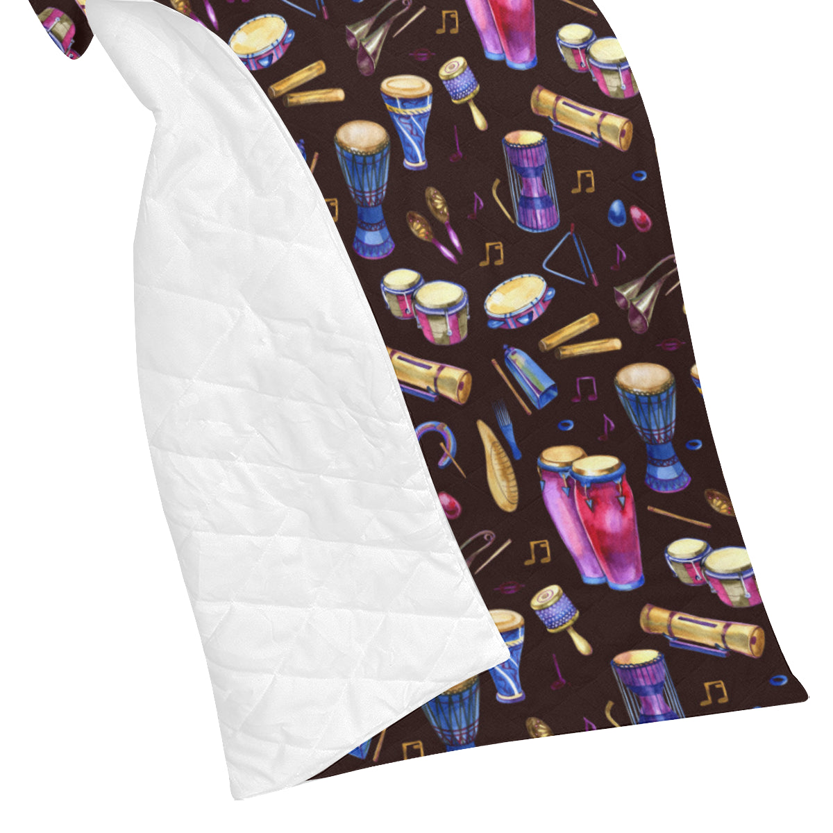 Percussion Neon Pattern Print Design 04 Premium Quilt