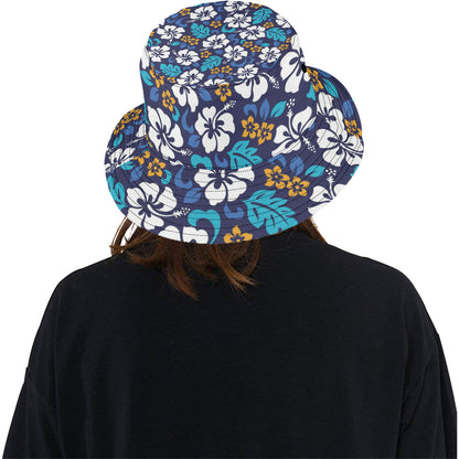 Hibiscus Pattern Print Design HB030 Unisex Bucket Hat
