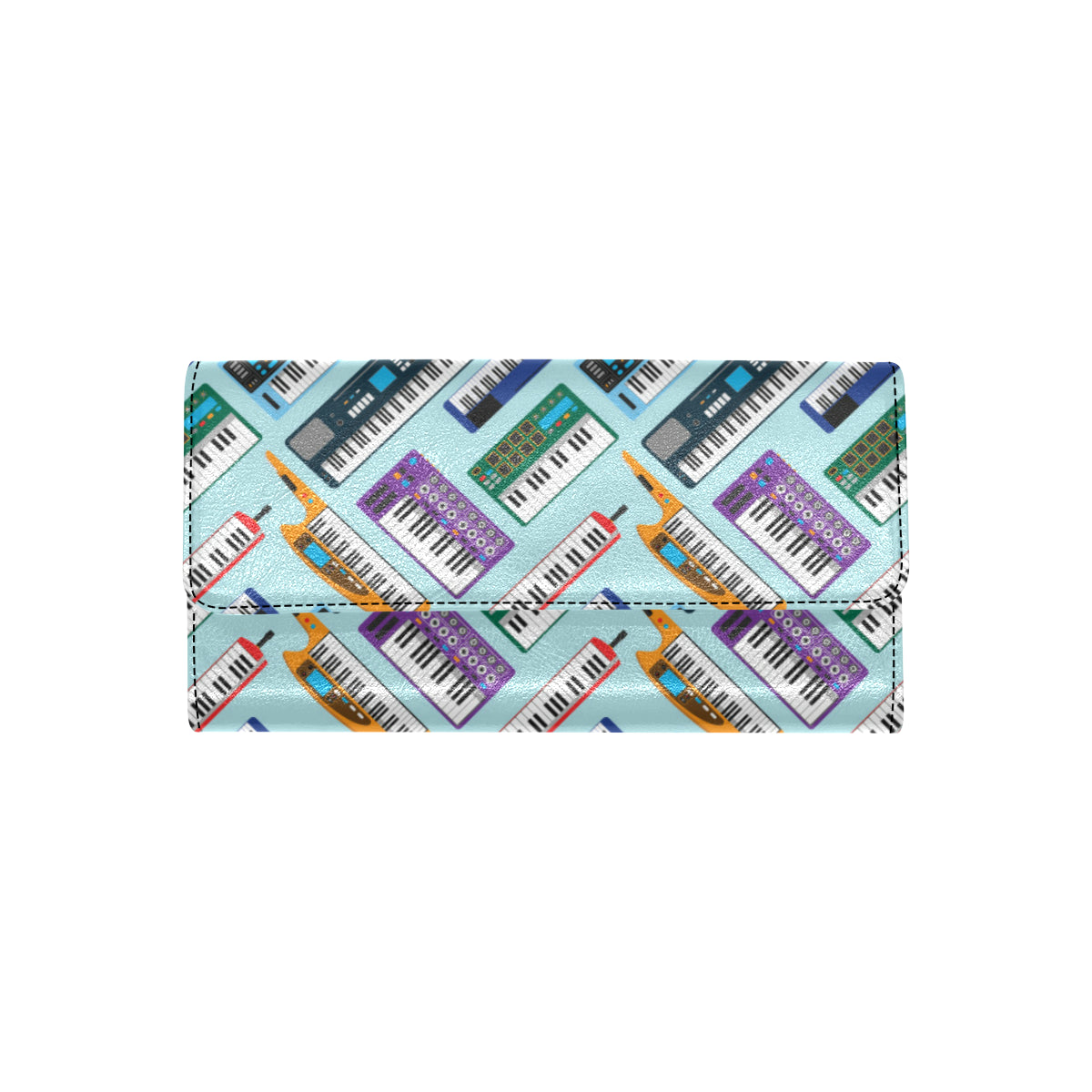 Synthesizer Pattern Print Design 02 Women's Trifold Wallet