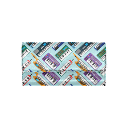 Synthesizer Pattern Print Design 02 Women's Trifold Wallet