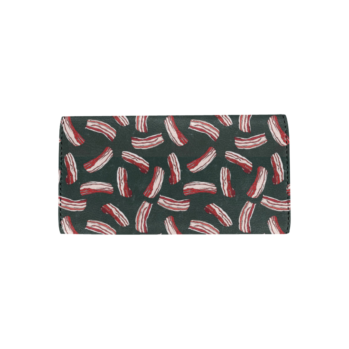 Bacon Pattern Print Design 02 Women's Trifold Wallet