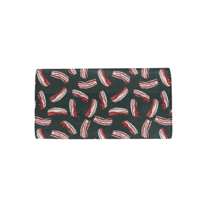 Bacon Pattern Print Design 02 Women's Trifold Wallet