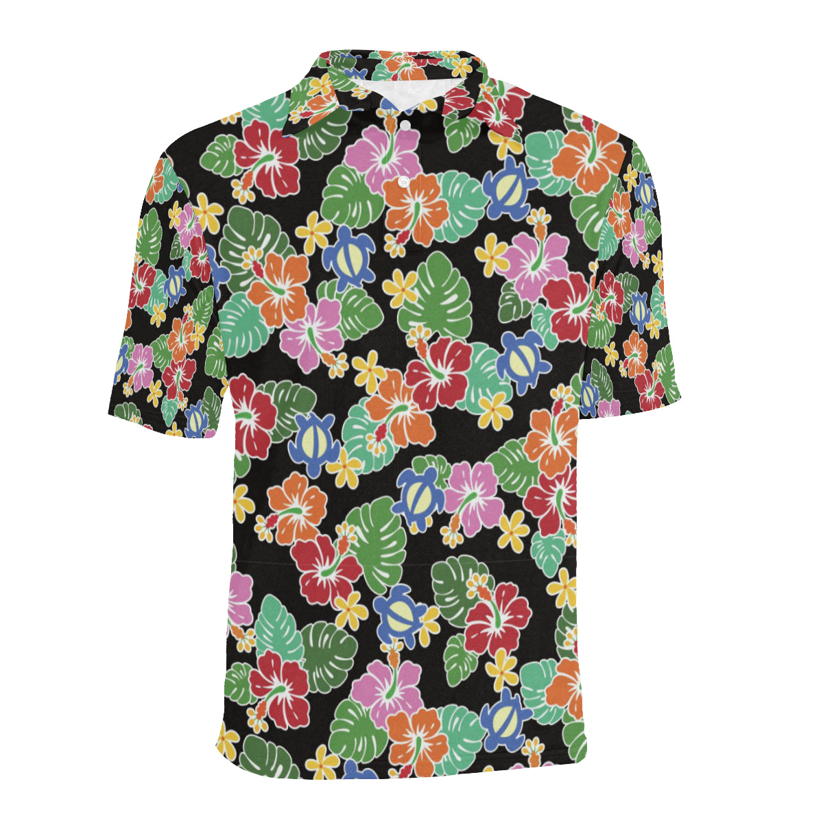Hawaiian Themed Pattern Print Design H010 Men Polo Shirt
