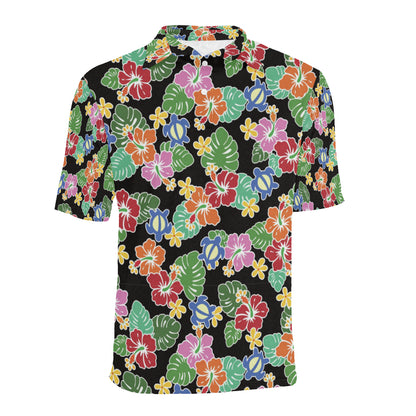 Hawaiian Themed Pattern Print Design H010 Men Polo Shirt