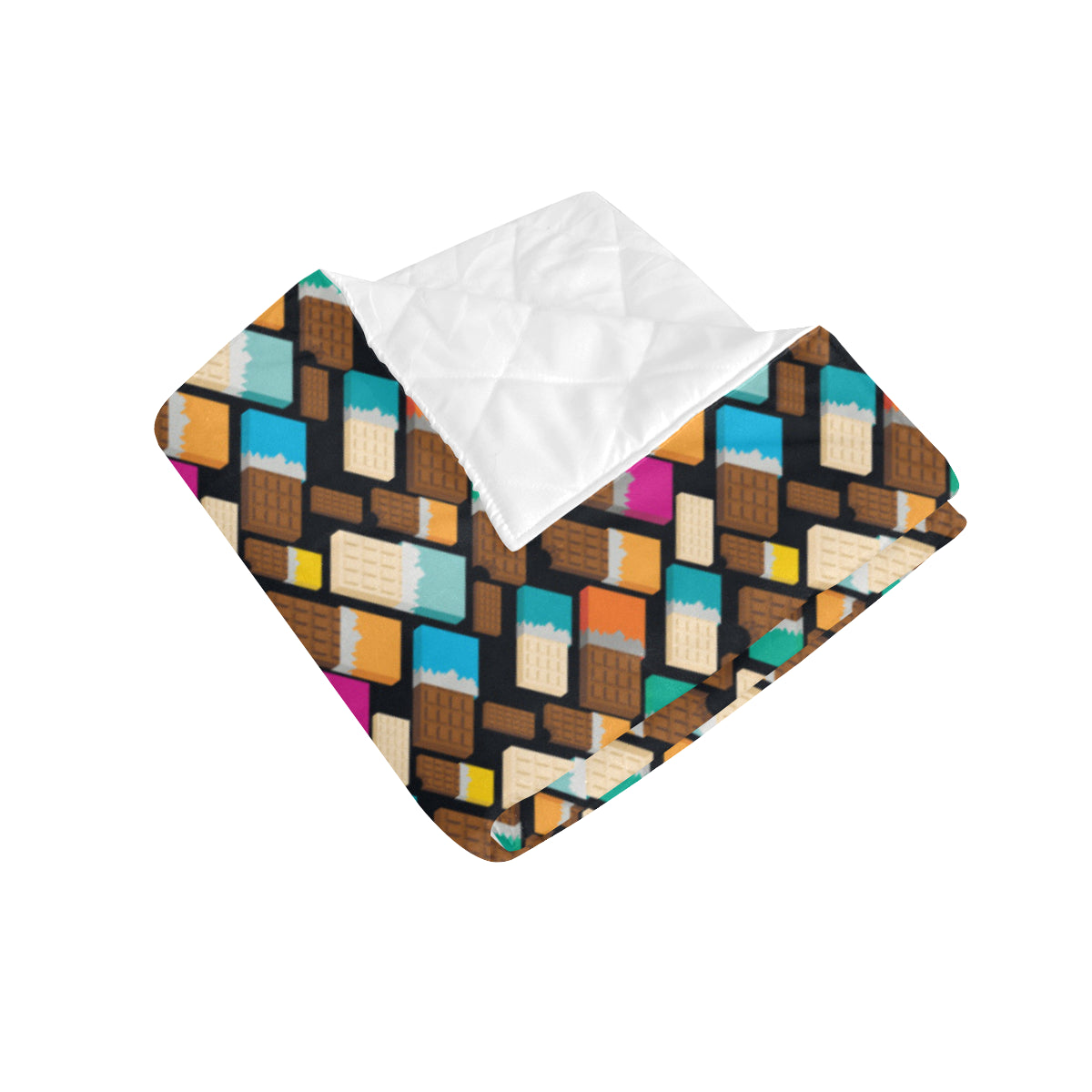 Chocolate Pattern Print Design 02 Premium Quilt