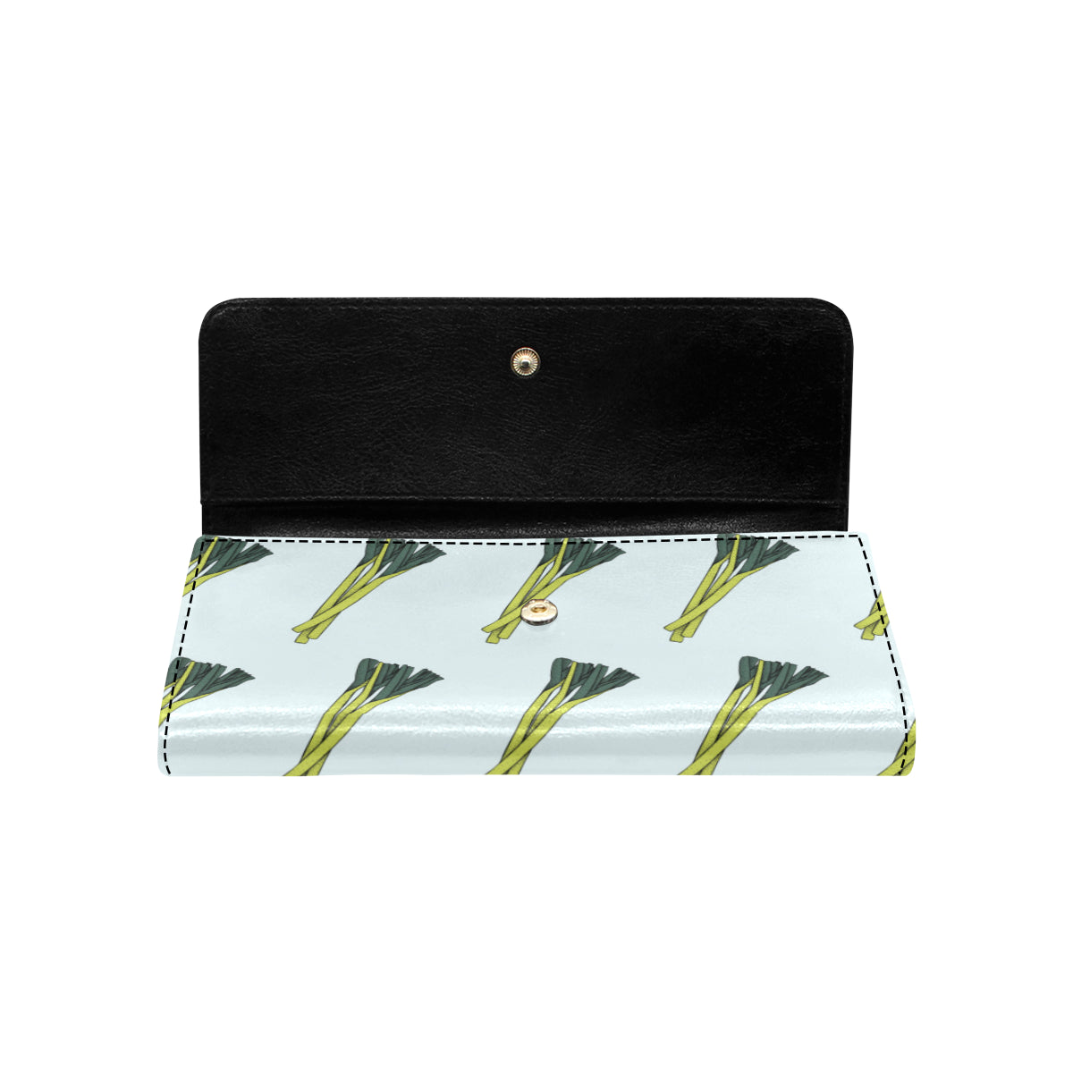 Leek Pattern Print Design 03 Women's Trifold Wallet