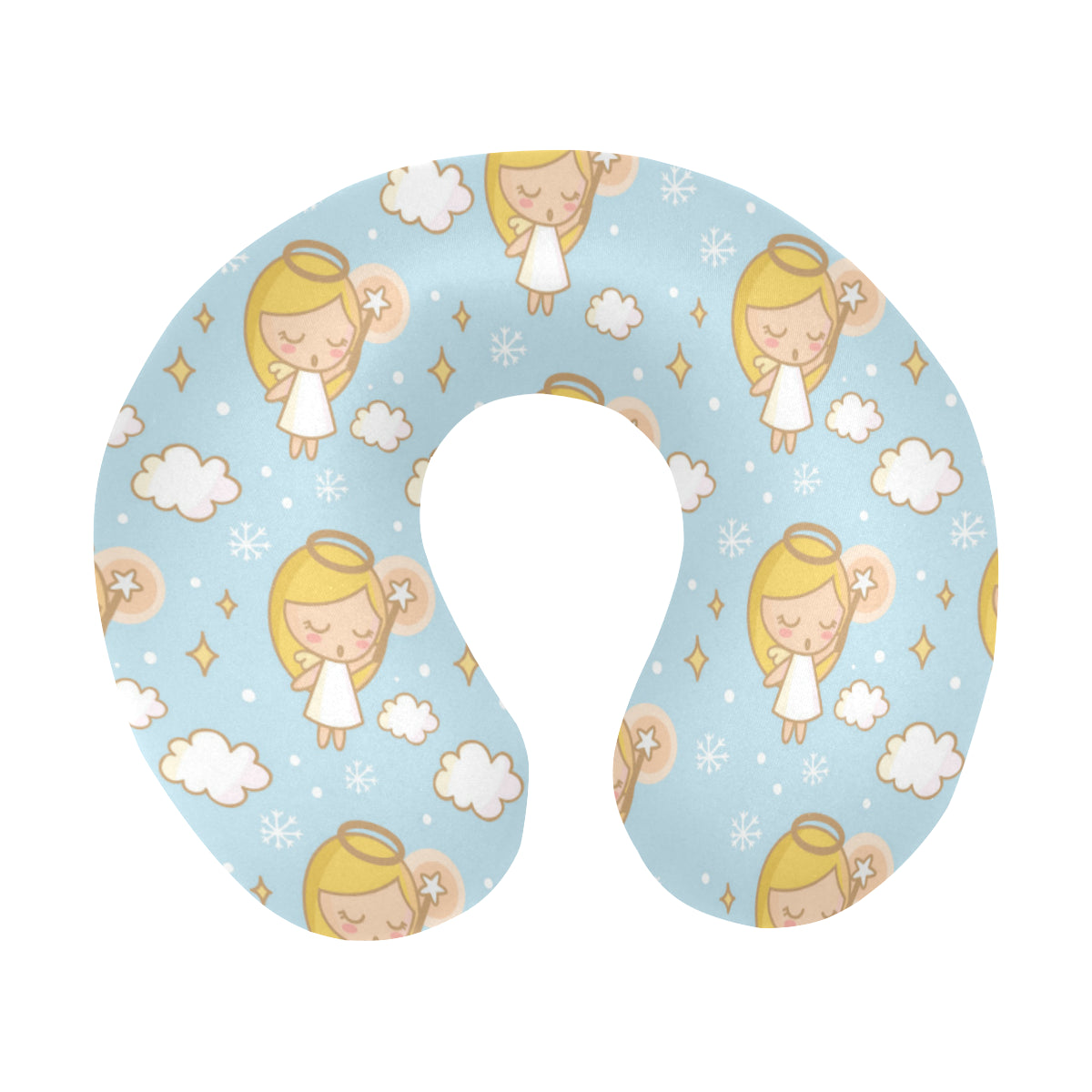 Angel Pattern Print Design 05 U-Shaped Travel Neck Pillow