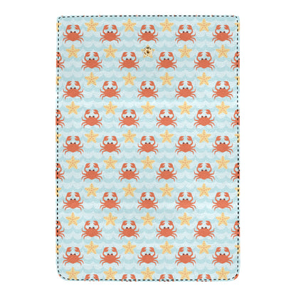 Crab Pattern Print Design 03 Women's Trifold Wallet