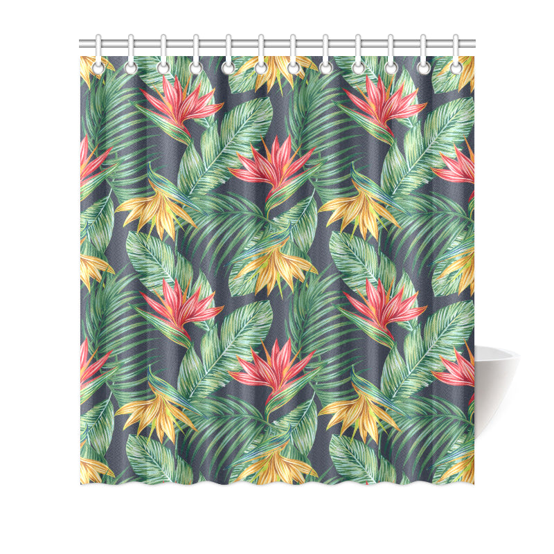 Bird Of Paradise Pattern Print Design BOP09 Shower Curtain