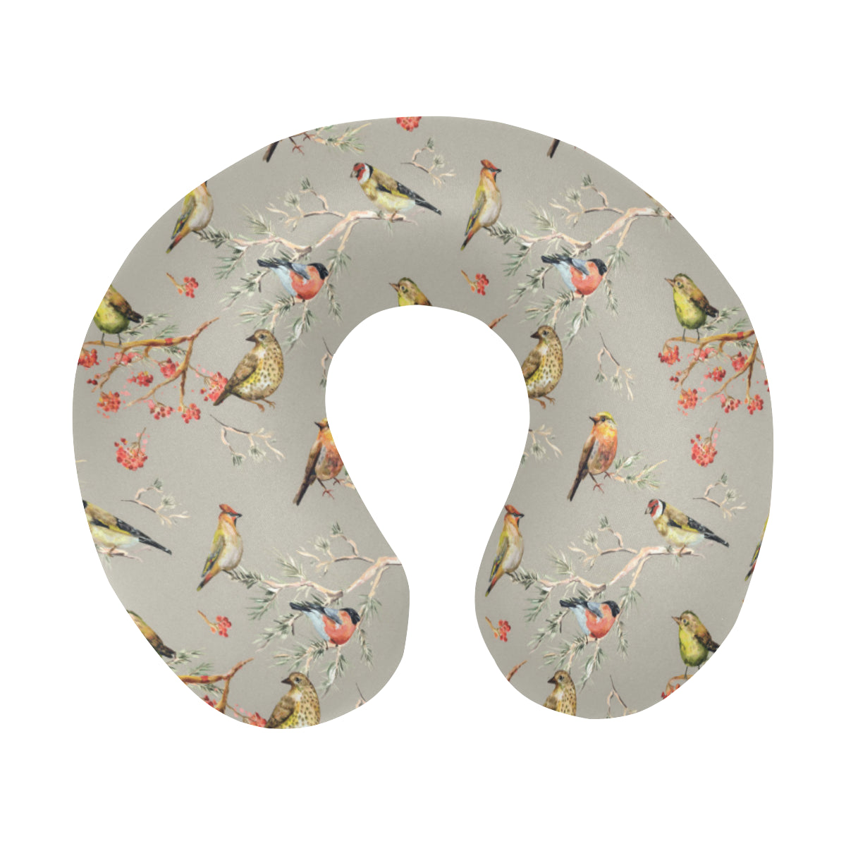 Birds Pattern Print Design 03 U-Shaped Travel Neck Pillow