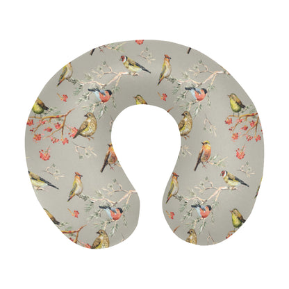 Birds Pattern Print Design 03 U-Shaped Travel Neck Pillow