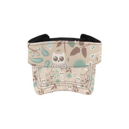 Owl Pattern Print Design A02 Unisex Sun Visor