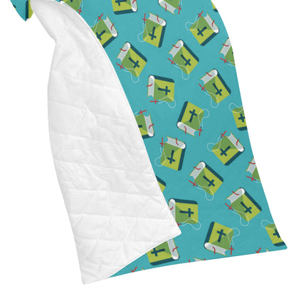 Bible Pattern Print Design 01 Premium Quilt