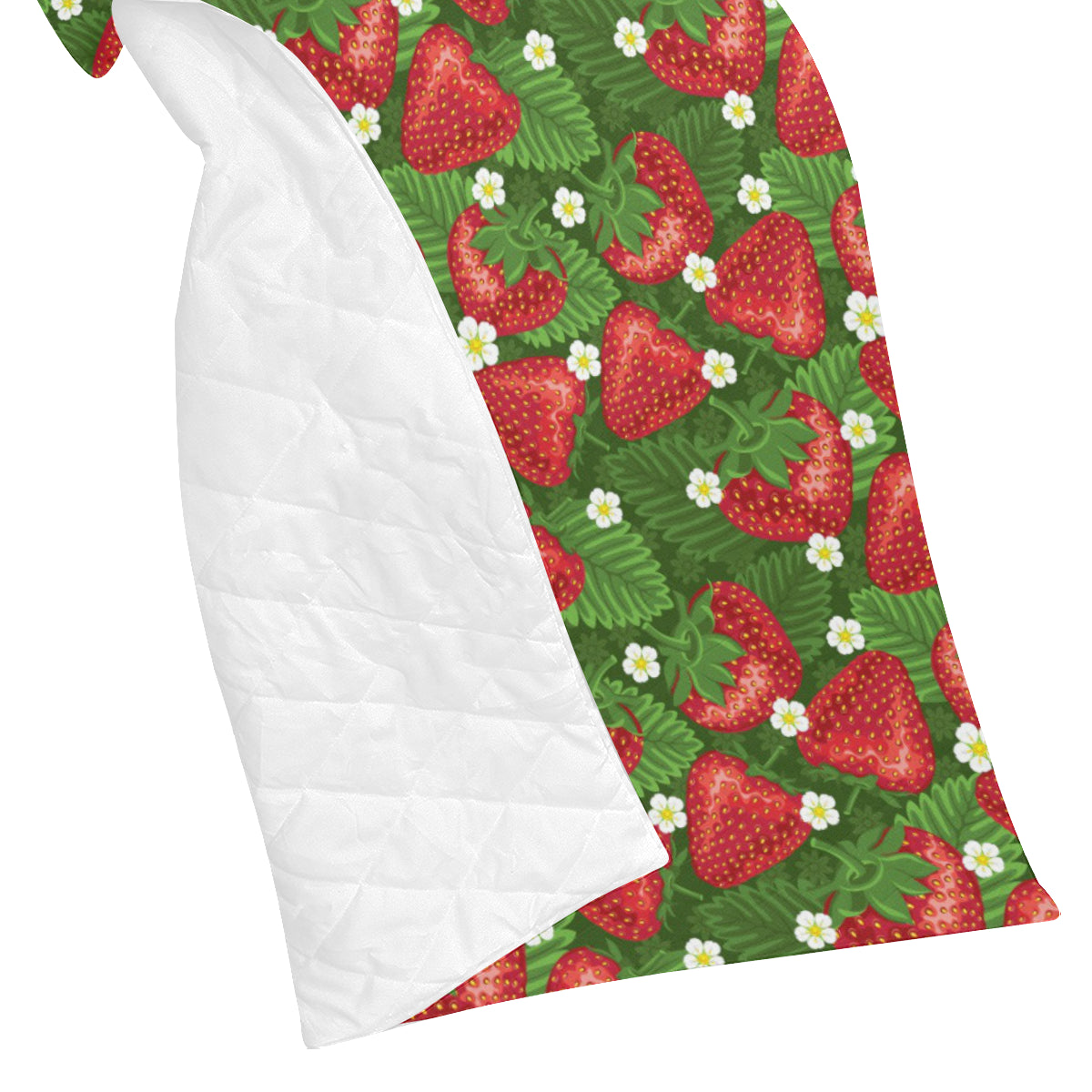 Strawberry Pattern Print Design SB05 Premium Quilt