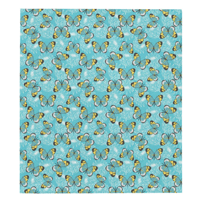 Butterfly Pattern Print Design 010 Premium Quilt