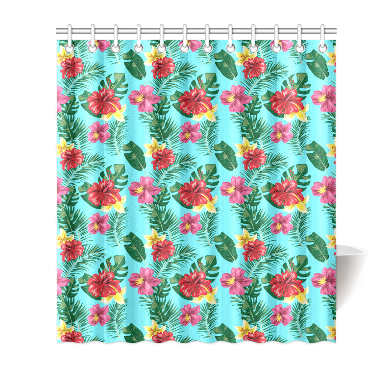 Hibiscus Hawaiian Flower Shower Curtain