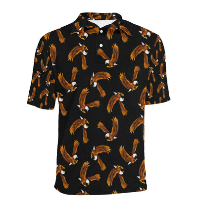 Eagles Print Pattern Men Polo Shirt