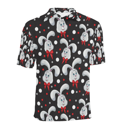 Rabbit Pattern Print Design RB012 Men Polo Shirt