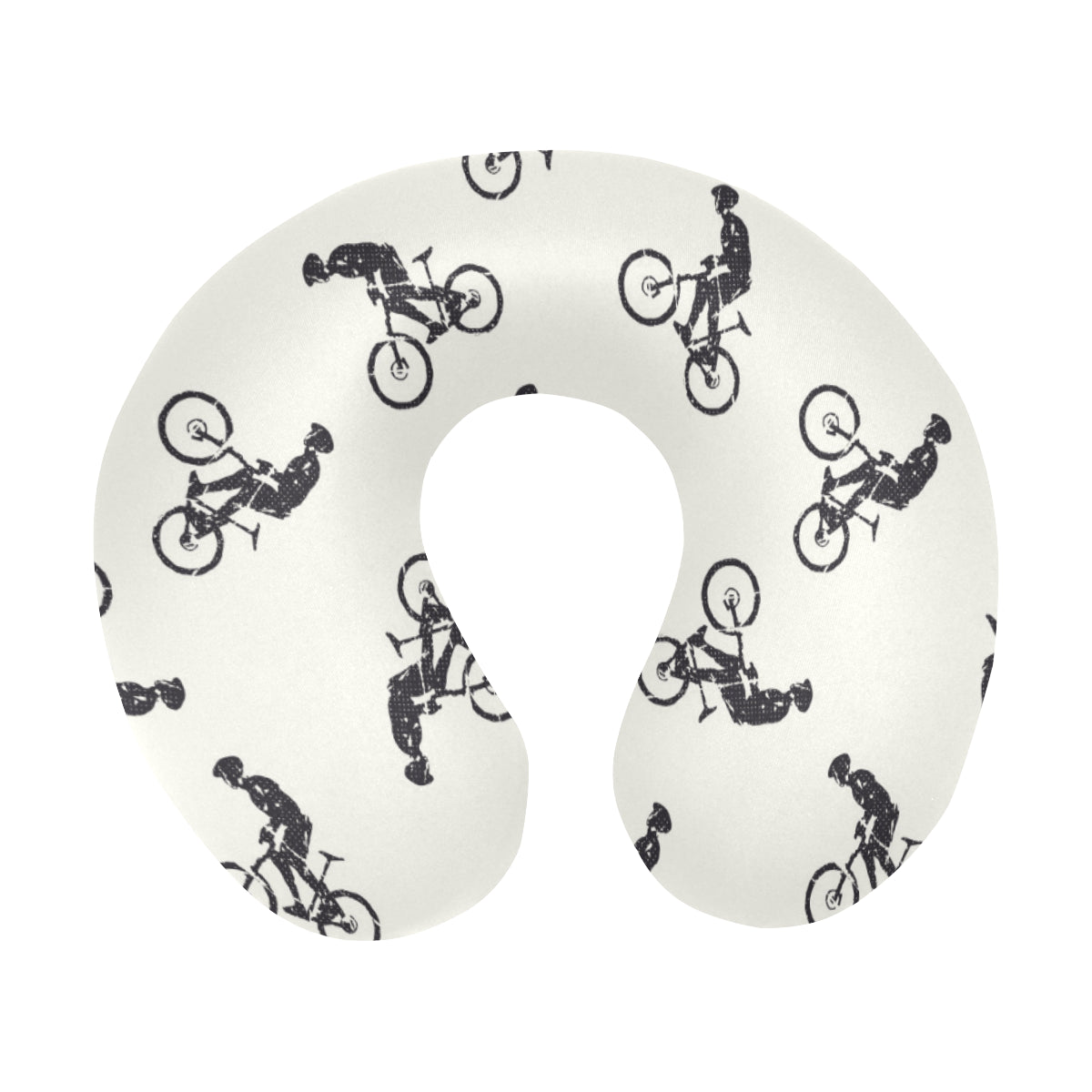 Mountain bike Pattern Print Design 01 U-Shaped Travel Neck Pillow