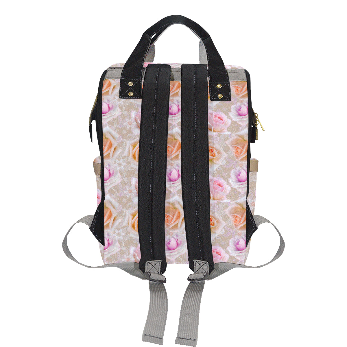 Rose Pattern Print Design RO011 Diaper Bag Backpack