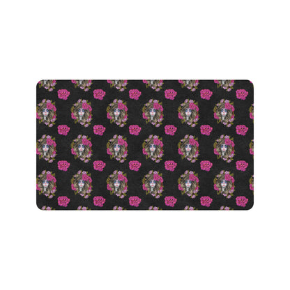Day of the Dead Makeup Girl Rubber Doormat
