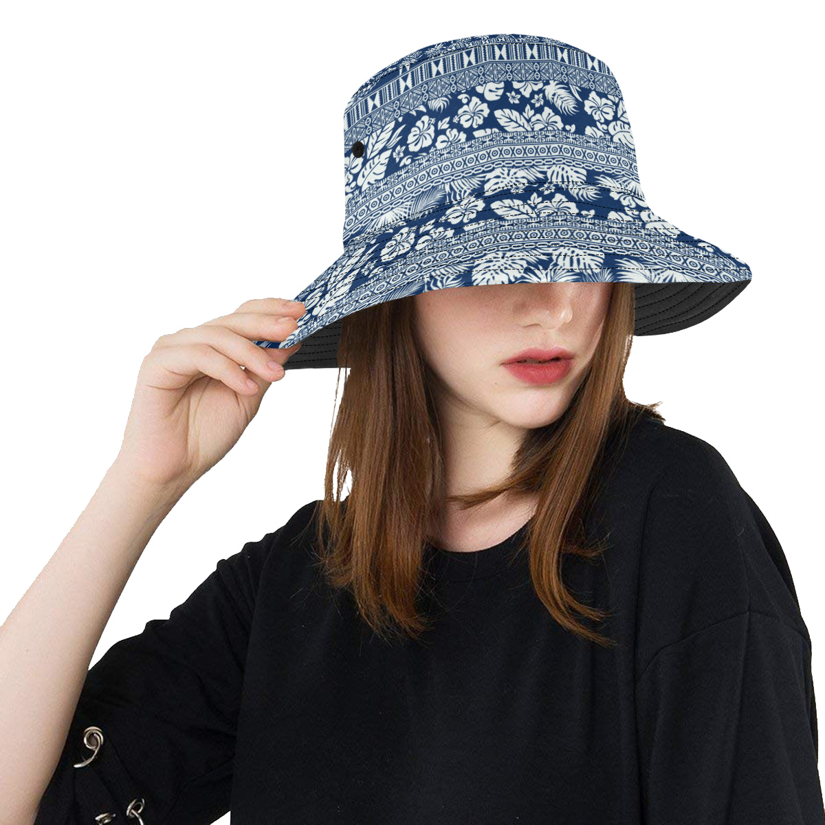 Hawaiian Themed Pattern Print Design H020 Unisex Bucket Hat