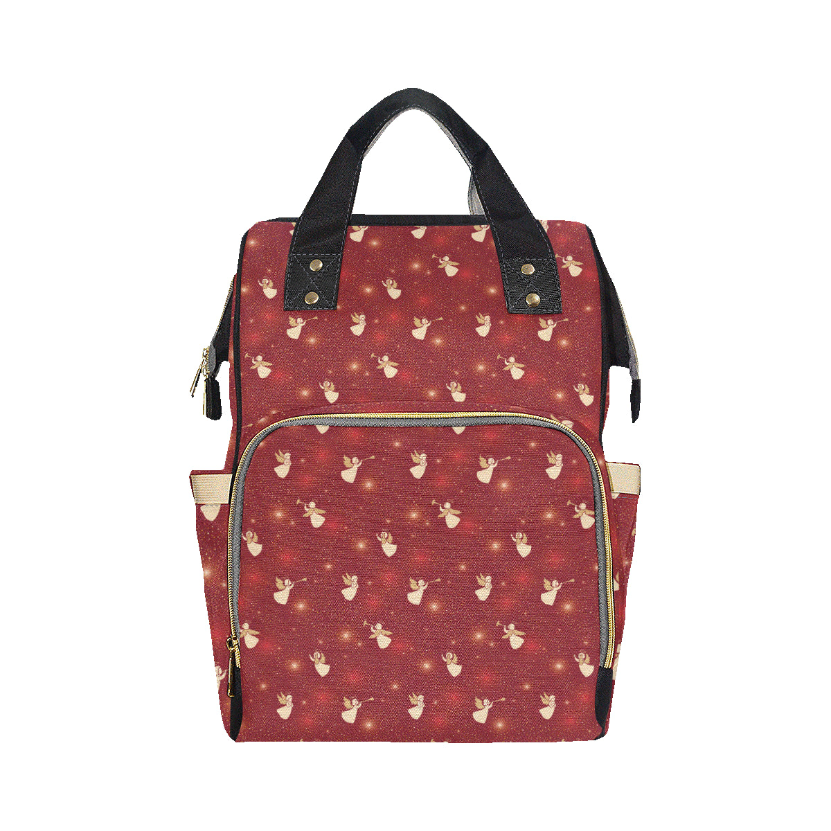 Angel Pattern Print Design 07 Diaper Bag Backpack