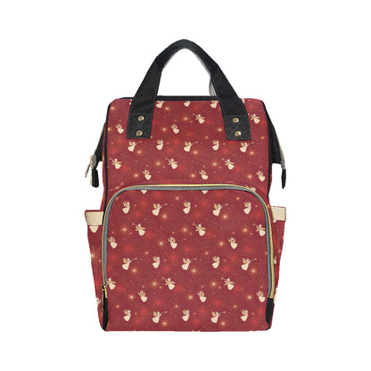 Angel Pattern Print Design 07 Diaper Bag Backpack