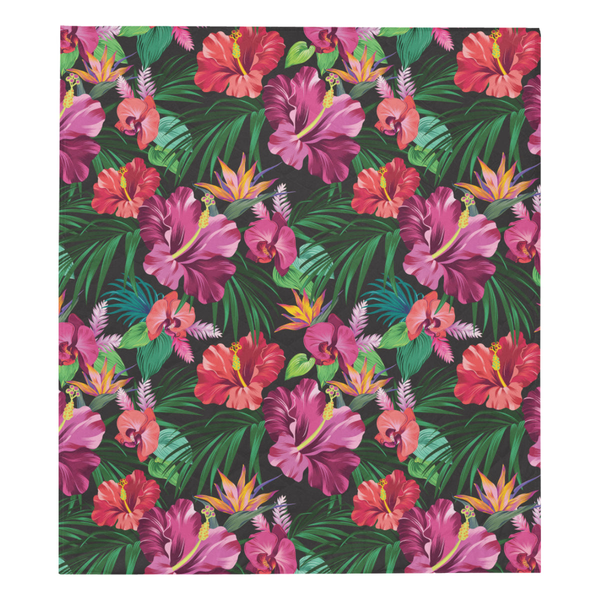 Hawaiian Flower Hibiscus tropical Premium Quilt