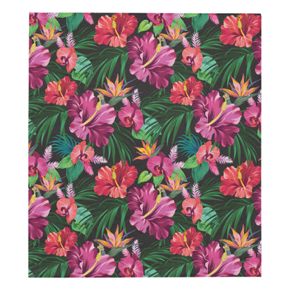 Hawaiian Flower Hibiscus tropical Premium Quilt