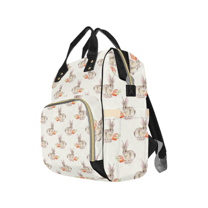 Rabbit Pattern Print Design 01 Diaper Bag Backpack