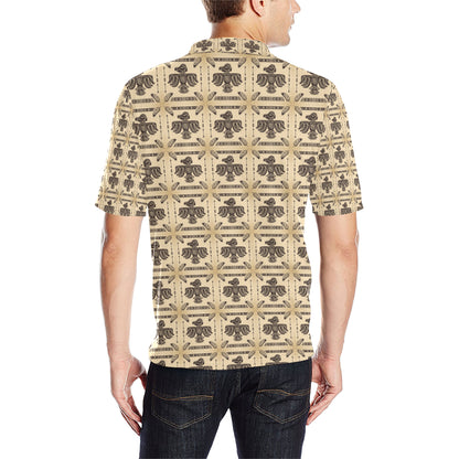 Native American Themed Design Print Men Polo Shirt