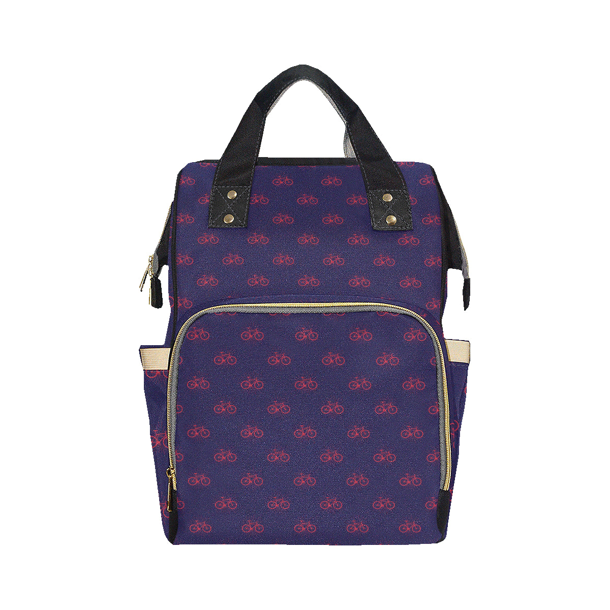 Bicycle Pattern Print Design 01 Diaper Bag Backpack