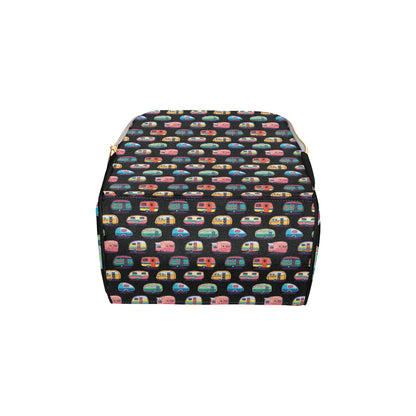 Camper Camping Pattern Diaper Bag Backpack
