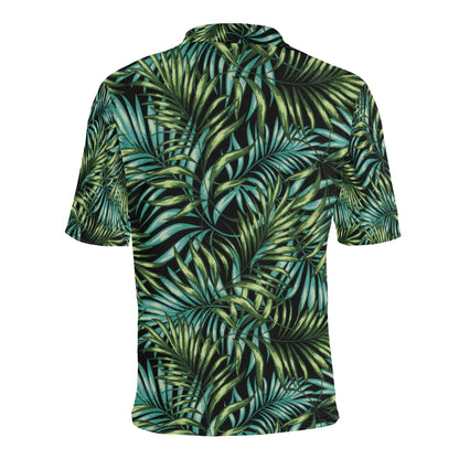 Tropical Flower Pattern Print Design TF08 Men Polo Shirt