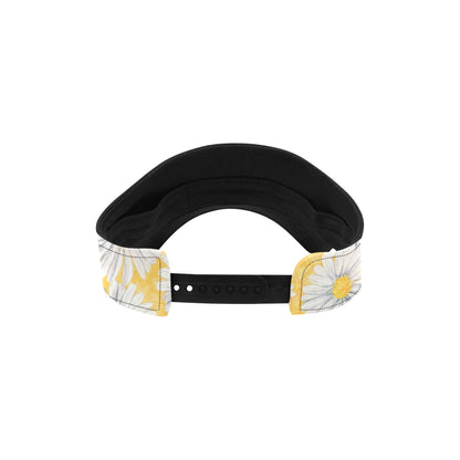 Daisy Yellow Watercolor Print Pattern Unisex Sun Visor