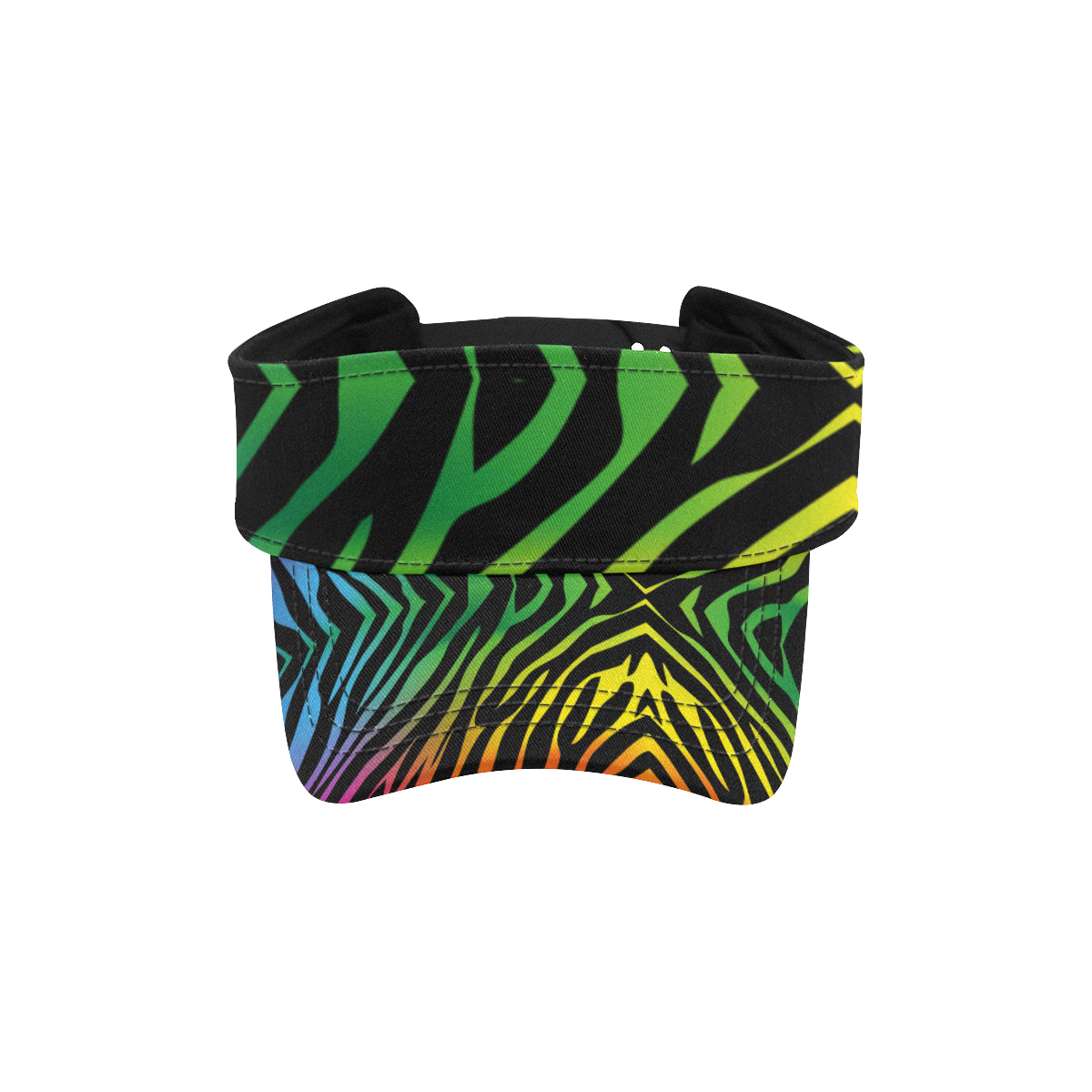 Rainbow Zebra Themed Print Unisex Sun Visor