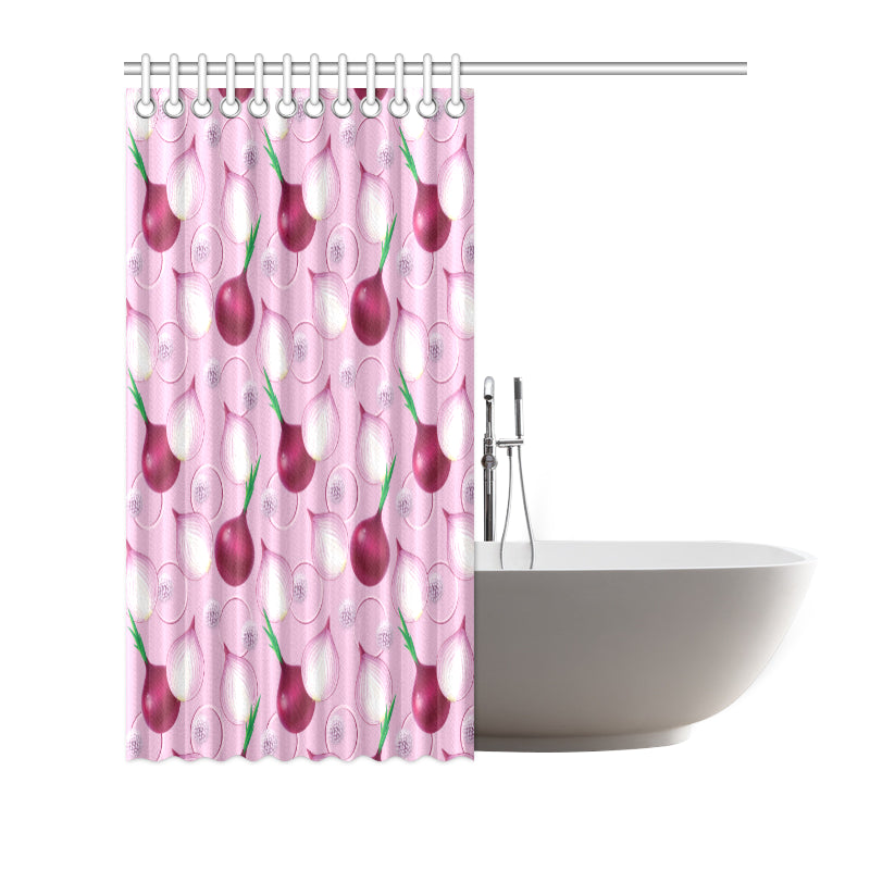 Onion Pattern Print Design A01 Shower Curtain