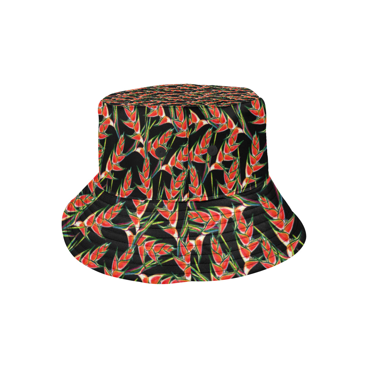 Heliconia Pattern Print Design HL010 Unisex Bucket Hat