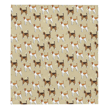Beagle Pattern Print Design 01 Premium Quilt