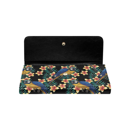 Macaw Pattern Print Design 01 Women's Trifold Wallet