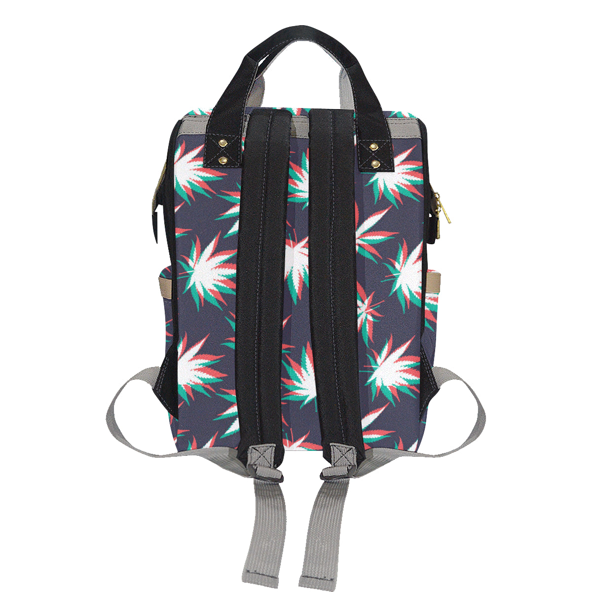 Pot Leaf Pattern Print Design A01 Diaper Bag Backpack