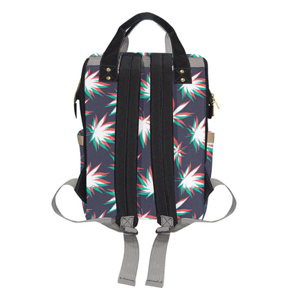 Pot Leaf Pattern Print Design A01 Diaper Bag Backpack